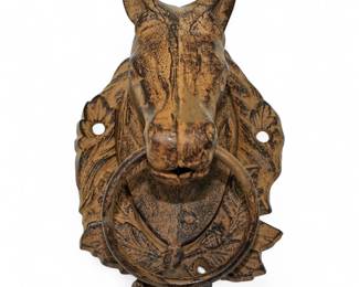Vintage Cast Iron Horse Head Door Knocker