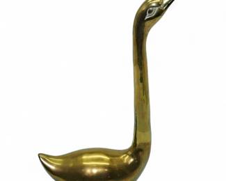 Vintage Brass Swan Figurine Sculpture