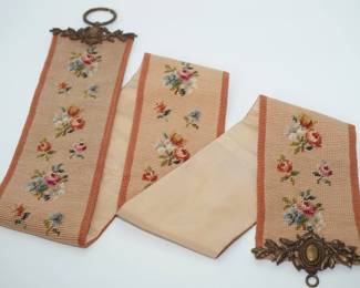 Vintage Floral Tapestry Bell Pull Wall Hanging