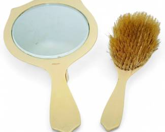 Vintage Ivory-Colored Celluloid Vanity Set