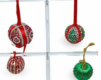 Four Vintage Christmas Ornaments