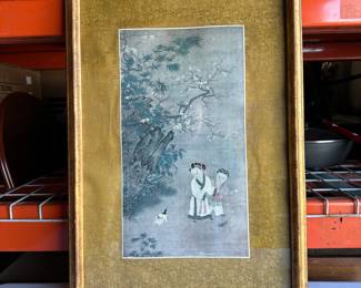 Framed Art Print of Su Hanchen Children Playing on a Winter Day