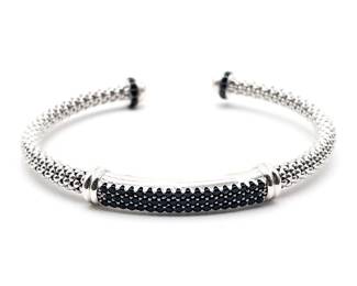 Dyadema Sterling 925 Bracelet w/ Black Stones