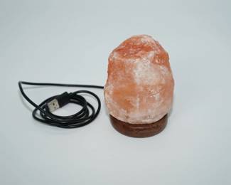 Pink Himalayan Salt Crystal Lamp w/ Wood Base