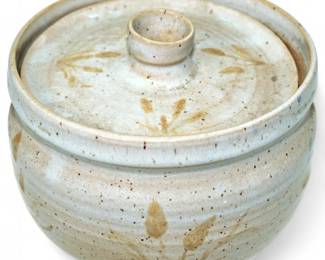 Decorative Pottery Bowl Jar w/ Lid