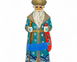 Wood Ukrainian Santa Claus Figurine