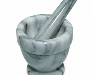 Marble Mortar & Pestle Herbs Crusher Grinder