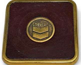 Chevron Square Leather Coaster