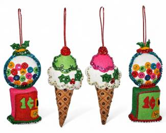 Bucilla Felt Christmas Ornaments, Set of Four