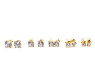 5 Pairs Sterling 925 Stud Earrings