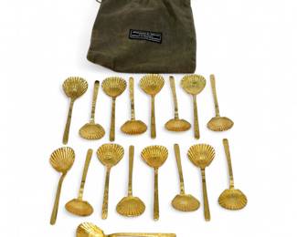 Johnson & Wood Golden Shell Demitasse Spoon Set