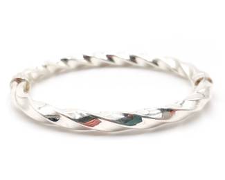 Sterling 925 Twisted Bangle Bracelet
