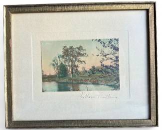 Signed Wallace Nutting Hand-Tinted Photo