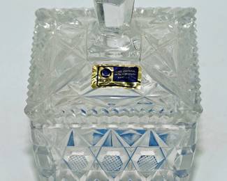 Vintage Lausitzer Lead Crystal Jam Jar w/ Lid