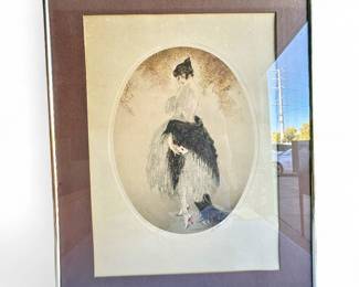 Framed Louis Icart La Lettre Lithograph