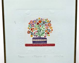 Etching 'Florero IX' by Enrica, Limited Edition