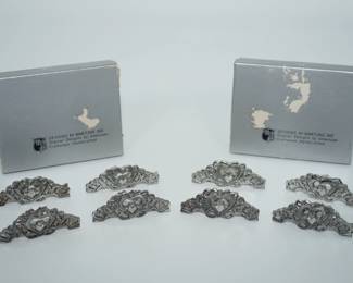 8 Metzke 1986 Silver-Tone Heart Napkin Rings