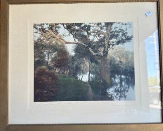 Large Framed Hand-Tinted Photo by Wallace Nutting