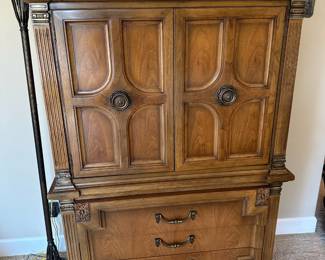 Thomasville Spanish Mediterranean Style Dresser with Matching Night Stands