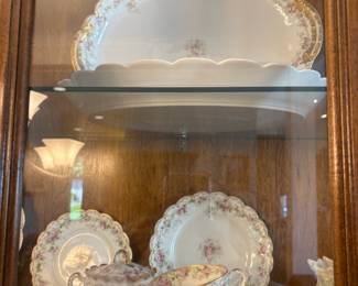 Theodore Haviland Limoges Pink Rose Porcelain China Set