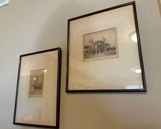 Stanford Student Union Etching by Lawrence Scammon