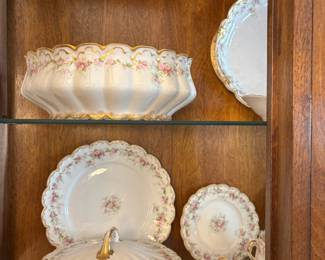 Theodore Haviland Limoges Pink Rose Porcelain China Set