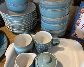 Denby Azure Haze Dinnerware Set & Casserole Dish