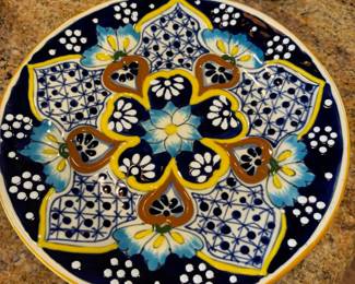Talavera Mexican Pottery Plate