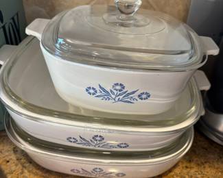 Corning Ware Blue Cornflower Casserole Dishes