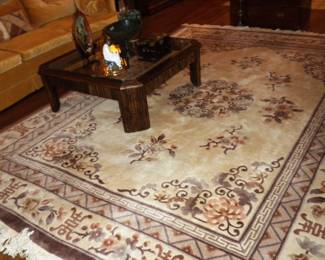 11.f’ x /.5’ Made In Pakistan Tientsin Chinese 100% Wool Hand Made Rug 
