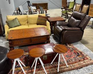 Sofa, Recliner and Adjustable Stools Orlando