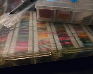 Lots of embroidery items to dig through, like these great complete cases!