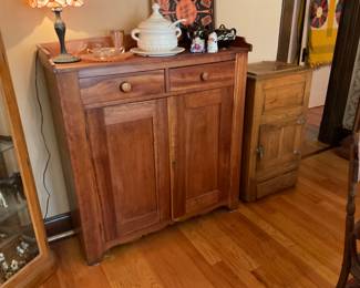Walnut jelly cupboard