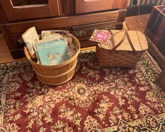 Baskets and Vintage magazines