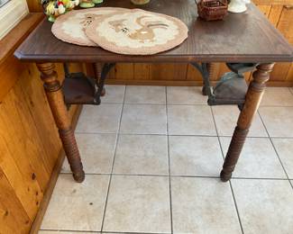Really unique tavern table/card table, very old, and very unique