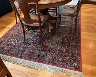 beautiful round oak table and chairs