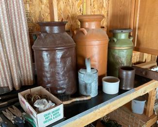 Vintage milk, cans