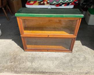 There are five of these lawyer bookcases, no bases, and tops ,are home made.