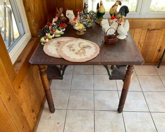 Roosters and chickens