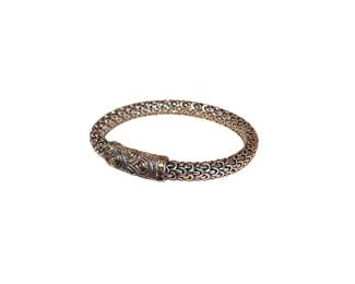John Hardy Naga 18K gold & Sterling slender bracelet