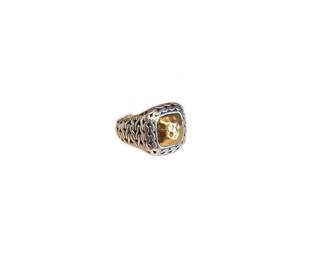 John Hardy 22K Gold & Sterling Ring