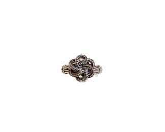 Lagos 18k Gold & Sterling Love Knot Ring Size 6.5