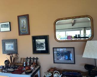 Wall art everywhere from Asian to scenic landscapes, some originals, well framed lighthouse, too many to get in 200 pictures