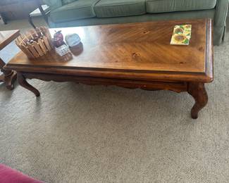 Coffee table for a long sofa