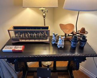 Top of trestle table see detailed photo of bottom section. It’s a stunner.