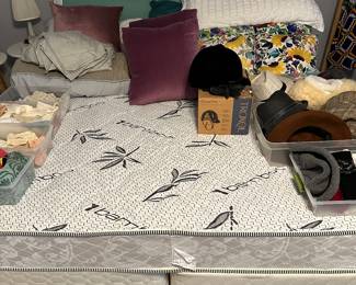 Bamboo King size mattress, king size bedding including 4 inch mattress topper, comforter, sheets