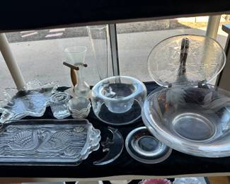Glass serving dishes