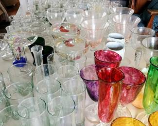 Hundreds of glasses