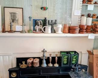Handmade candlesticks and art
