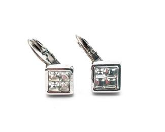 Nolan Miller Sterling Silver Crystal Earrings
